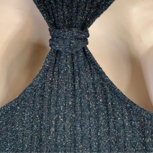 Large Maurices Black Multicolored Sleeveless Shrug Sweater Knit Open Front - Picture 6 of 9